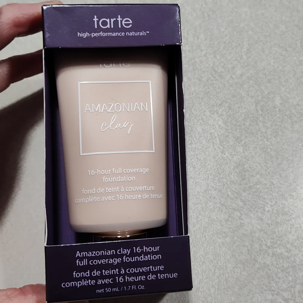 tarte Amazonian Clay Foundation - Beige/Nude in Purple Packaging